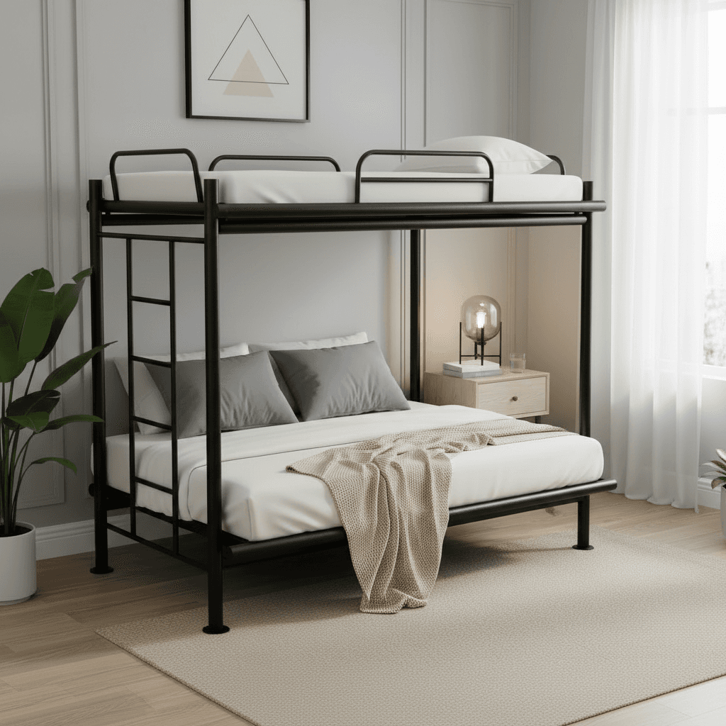 SpaceSaver Metal Twin Bunk Bed