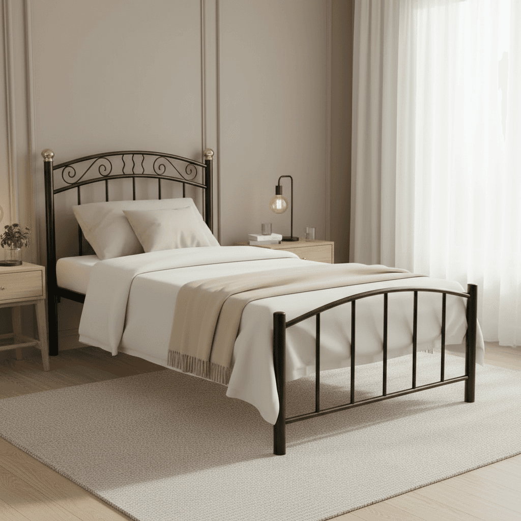 Classic Haven Metal Single Bed Frame