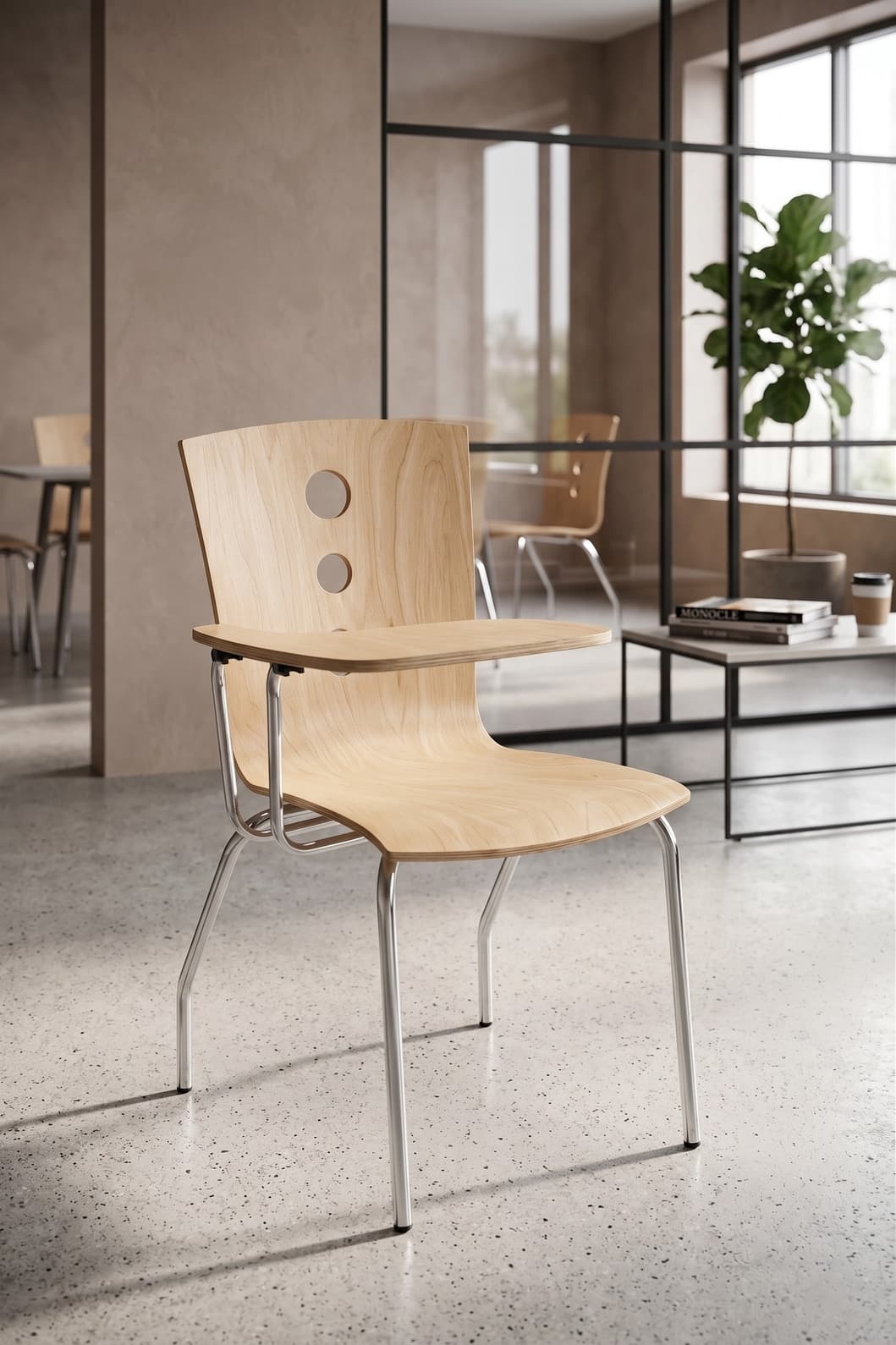 Premium Ergonomic Wooden Training Chair