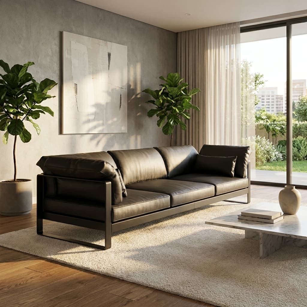 UrbanLuxe UL-900 Modern Leather Sofa