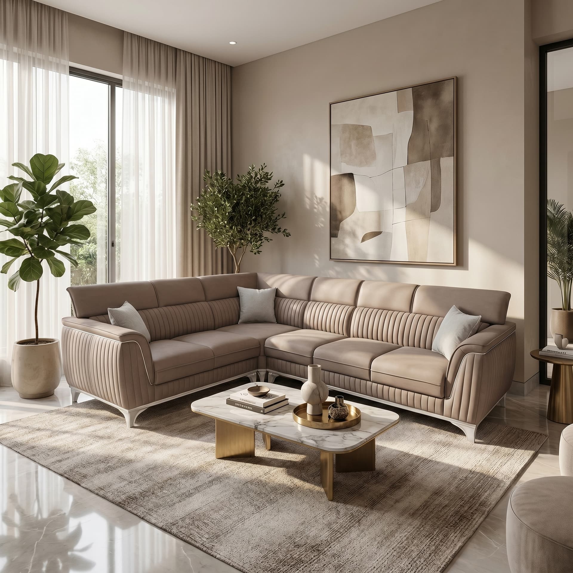RegalEdge RE-3200 Premium Corner Sofa