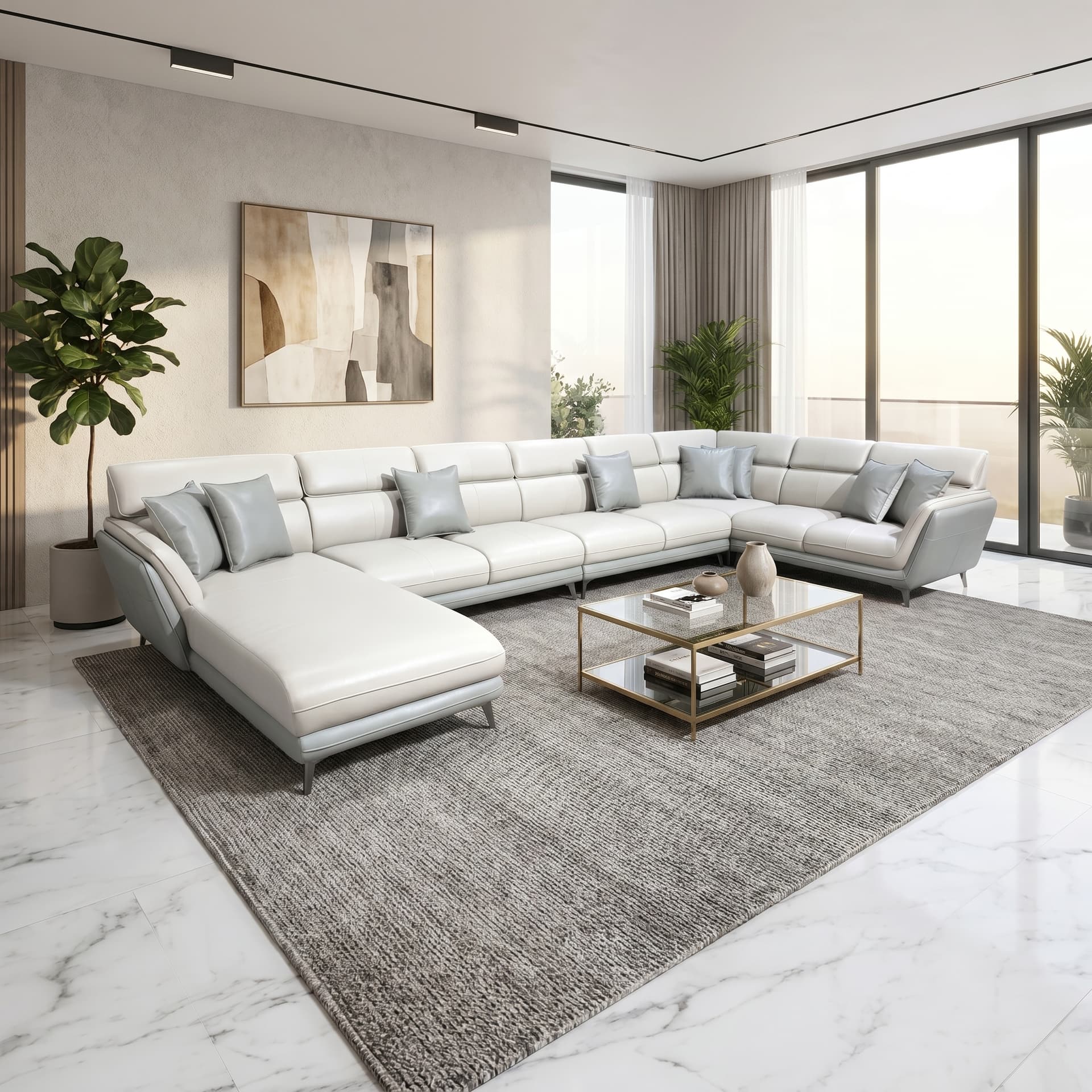 Imperia LX-5200 Luxury U Shape Sectional Sofa