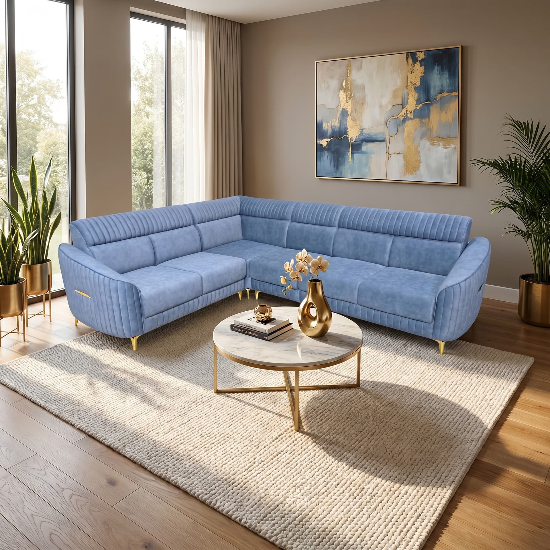 Azure Luxe AL-8900 Premium Corner Sofa