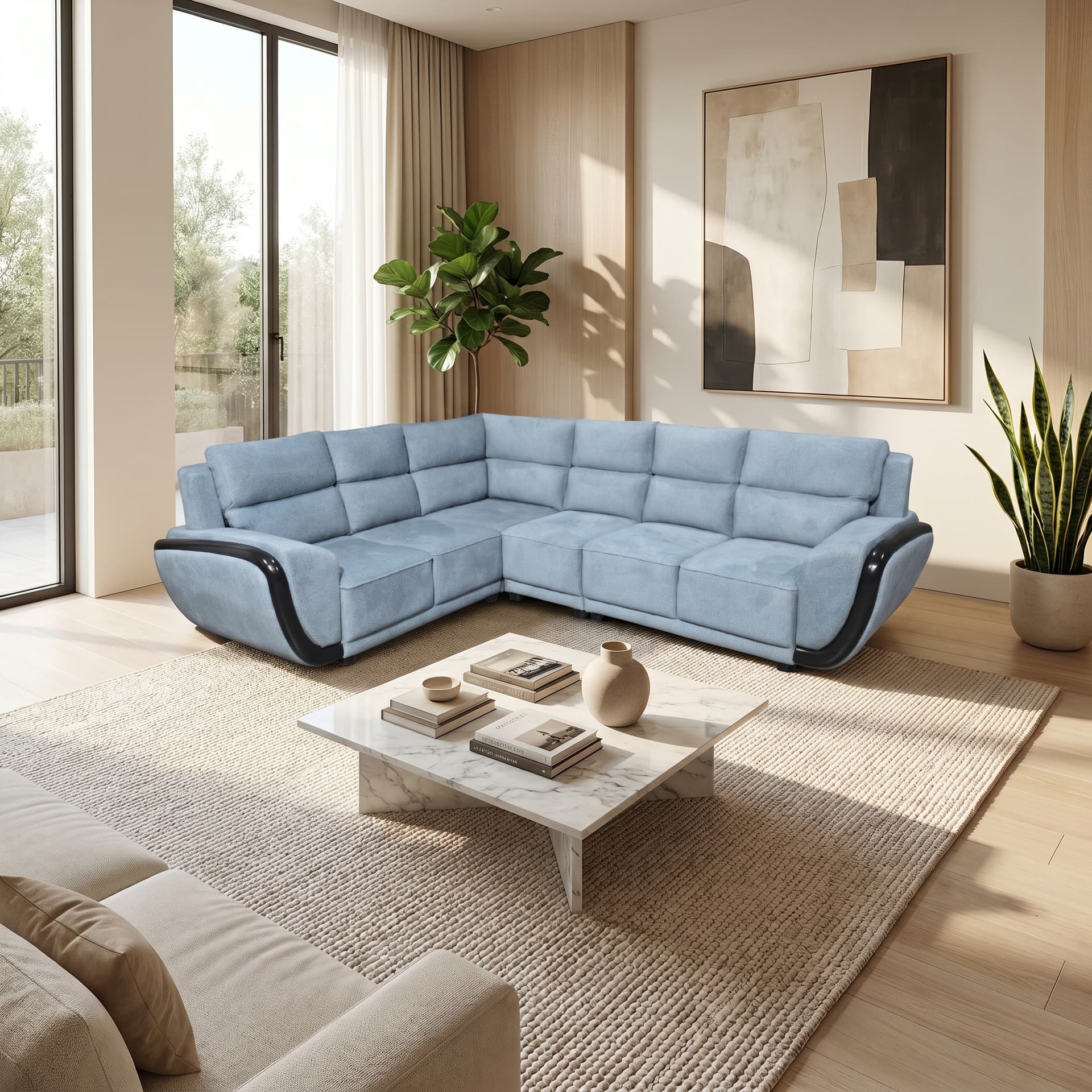 SkyEdge SE-6500 Premium Corner Sofa