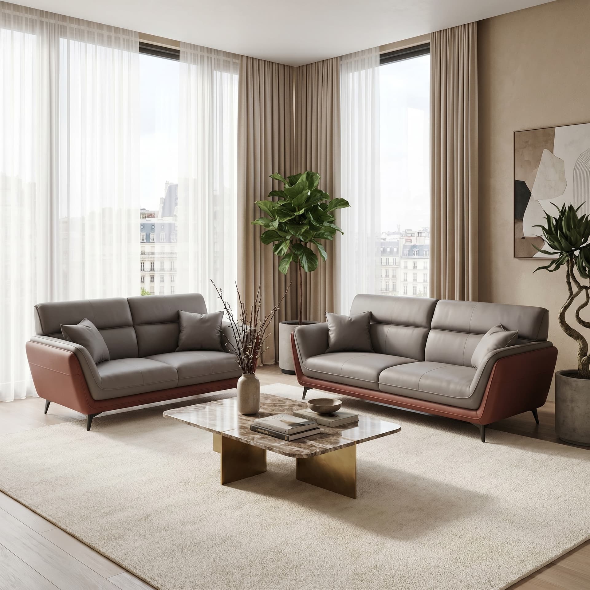 Monarch Duo MD-620 Premium Sofa Set